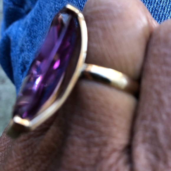 Amethyst 14k gold ring - Picture 4 of 8